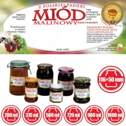 Aviečių medaus etiketės 116x50 (100 vnt) - e1019