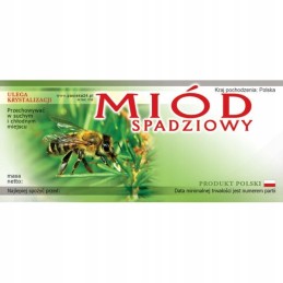 Lipčiaus medaus etiketės (100 vnt) - E16 raštas