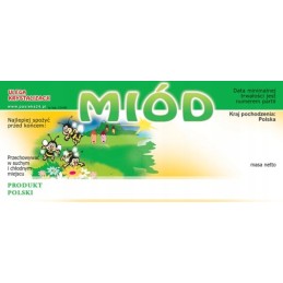 Medaus etiketės - universalios (100 vnt) - e1045