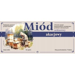 Etiketės akacijų medui (100 vnt) - raštas E271