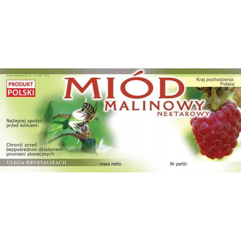 Aviečių medaus etiketės (100 vnt) - raštas e22