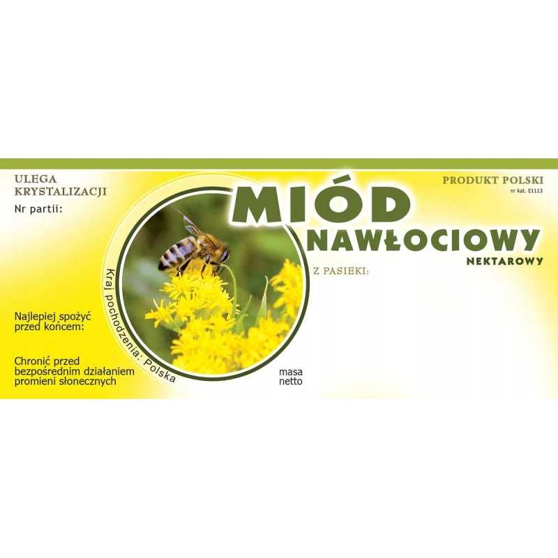 Etiketės auksašakių medui (100 vnt) - E1113 raštas