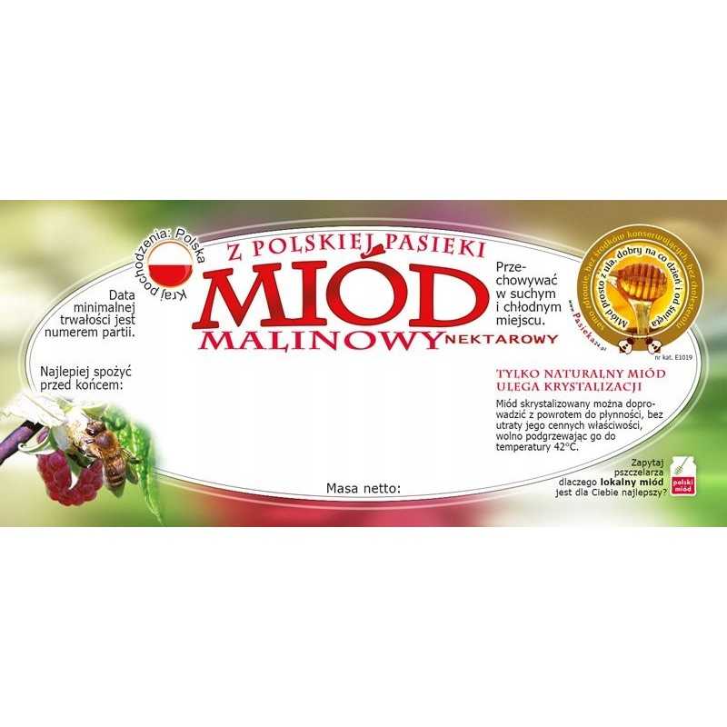 Aviečių medaus etiketės (100 vnt) - modelis E1019