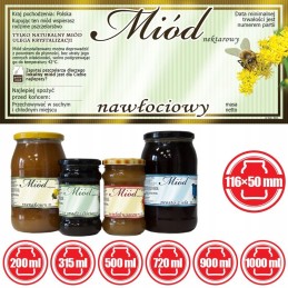 Etiketės auksarankio medui (100 vnt) - E84 raštas