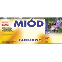 Etiketės facelijų medui (100 vnt) - E1035 raštas