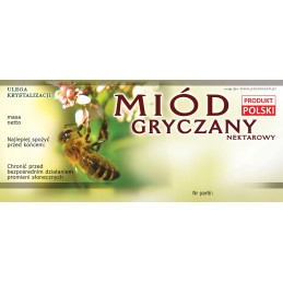 Grikių medaus etiketės (100 vnt) - e14 raštas