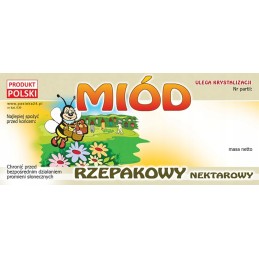 Etikečių pakuotė rapsų medui (100 vnt) e30