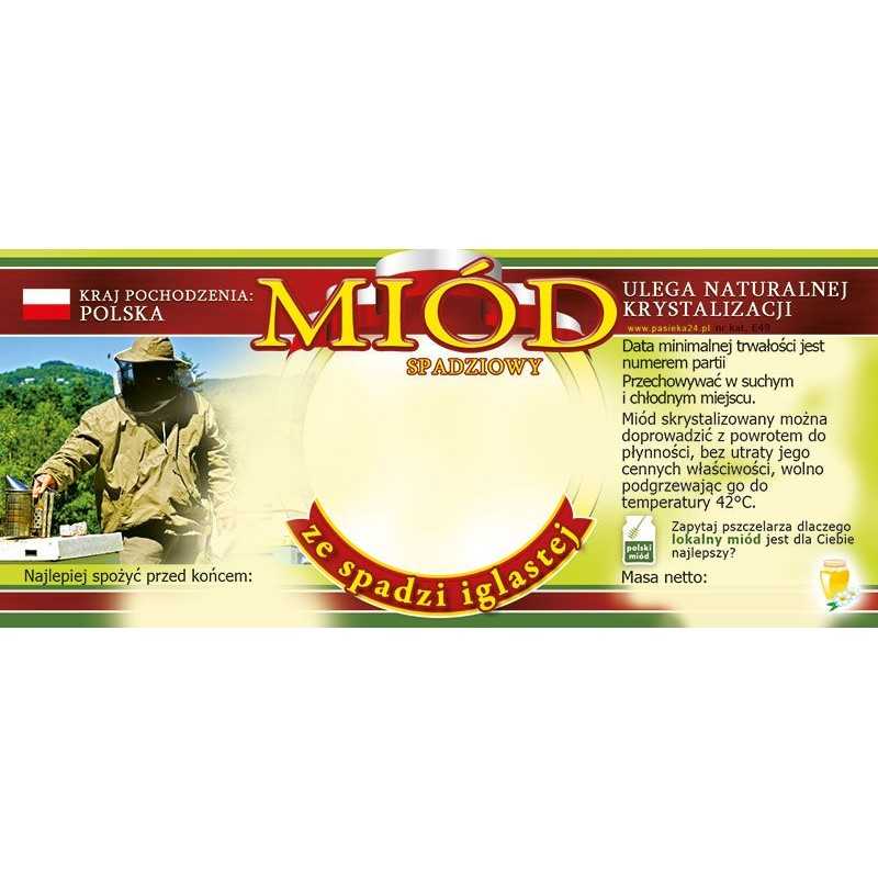 Etikečių/lipdukų pakuotė indeliui su lipčiaus medumi (100 vnt.)