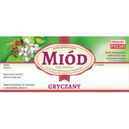Grikių medaus etiketės (100 vnt) - E1254 raštas