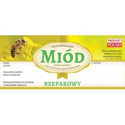 Etiketės rapsų medui (100 vnt) - raštas E1253