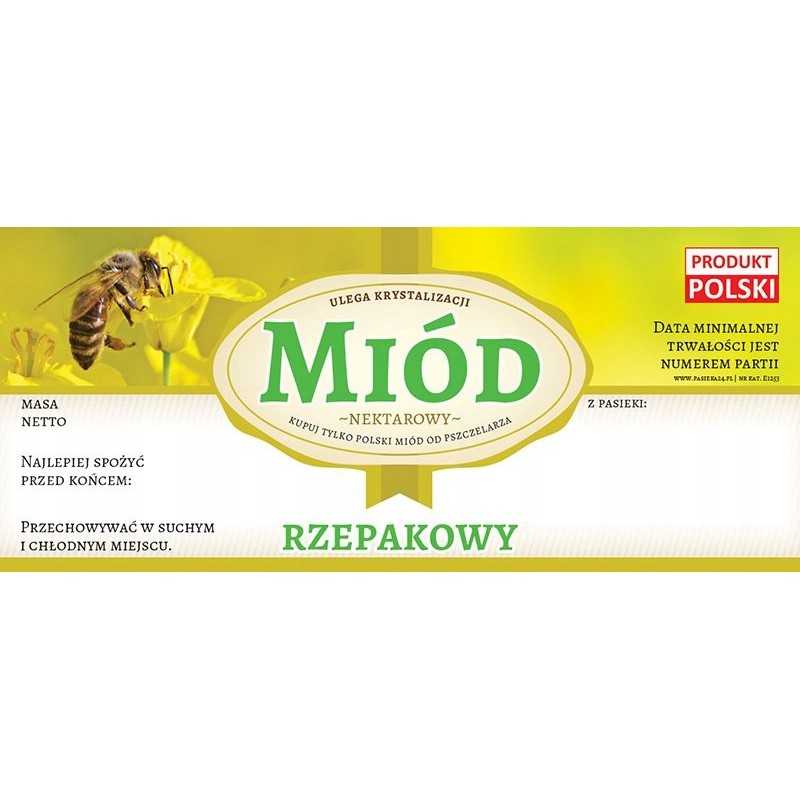 Etiketės rapsų medui (100 vnt) - raštas E1253