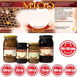 Grikių medaus etiketės (100 vnt) - E54 raštas