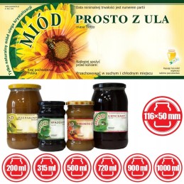 Medaus etiketės tiesiai iš avilio (100 vnt) - E91 raštas