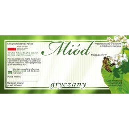 Grikių medaus etiketės (100 vnt) - E80 raštas