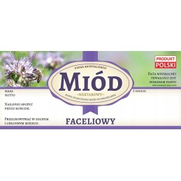 Etiketės facelijų medui (100 vnt) - E1258 raštas