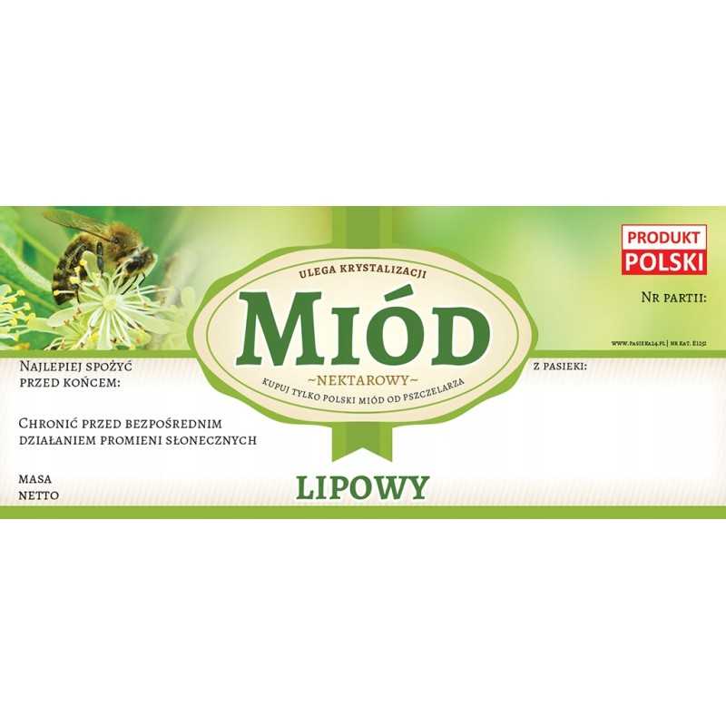 Etiketės liepų medui (100 vnt) - E1251 raštas