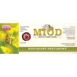 Etikečių pakuotė rapsų medui 154x60 (100 vnt.)