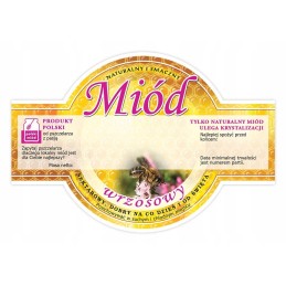 Apvalių etikečių pakuotė viržių medui (100 vnt.)