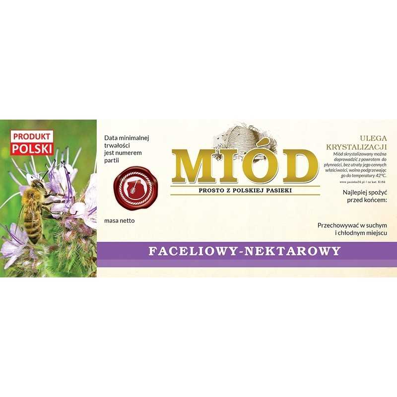 Faceliumo medaus etikečių pakuotė 154x60 (100 vnt.)
