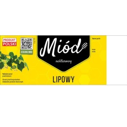 Pakuotė didelių etikečių liepų medui (100 vnt) - raštas E181