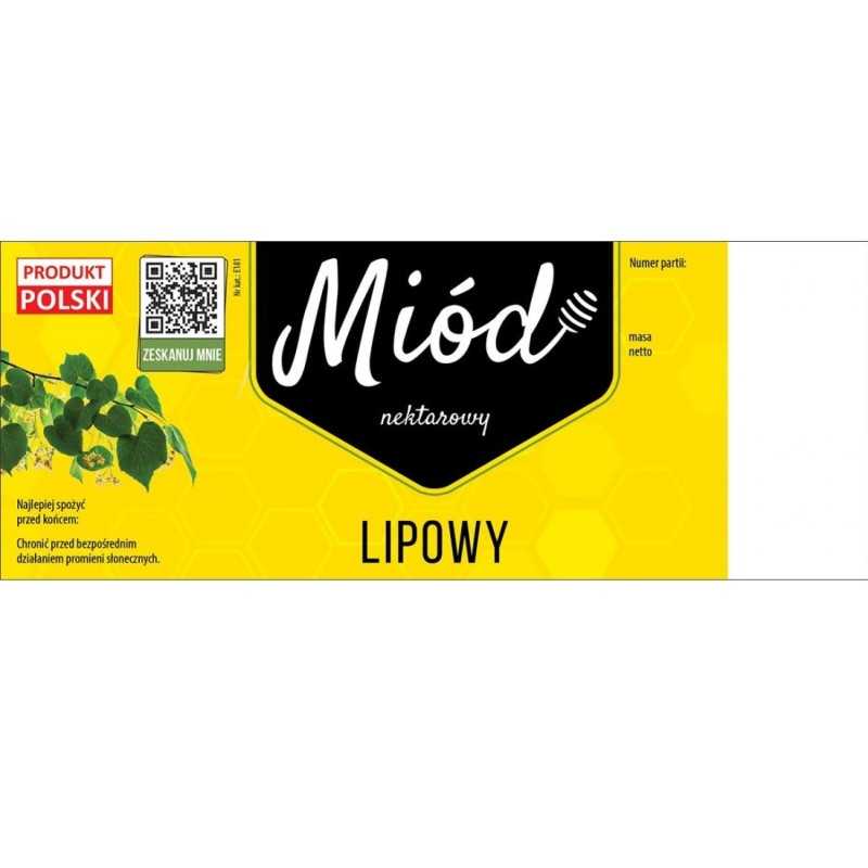 Pakuotė didelių etikečių liepų medui (100 vnt) - raštas E181