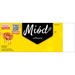 Pakuotė didelių universalių medaus etikečių (100 vnt) - E193 raštas