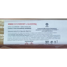 Glicerino juostelės su oksalo rūgštimi