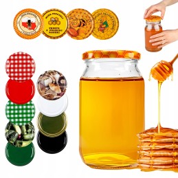 900 ml stiklinis indas su metaliniu dangteliu