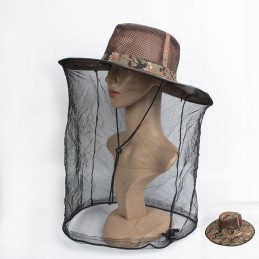 tinklelis nuo uodų, tinklelis nuo vabzdžių, kepurė – raudonai ruda