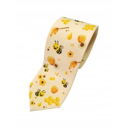 Siūlome elegantišką kaklaraištį su bitininkystės motyvu - puiki dovana kiekvienam bitininkui!!!