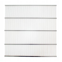 Neįprastos horizontalios metalinės grotelės, 43,5x43,5 cm