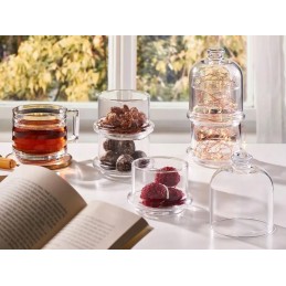 Stiklinis indas su abažūriu villa konditerijos gaminiai 230 ml pasabahce