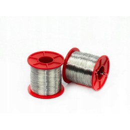 Viela bičių rėmams, 0,4 mm storio, ritės svoris 250 g, nerūdijantis