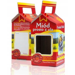 Dėžutė vienam 0,9 l indeliui su medumi - raštas p1d