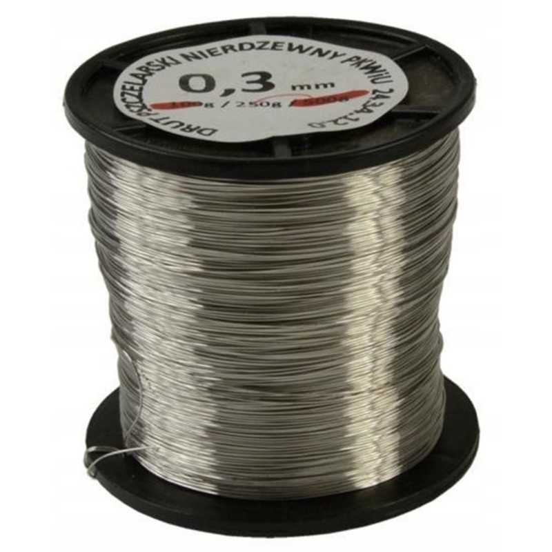 viela rėmams 0,3mm - 250g, nerūdijanti ir atspari rūgštims