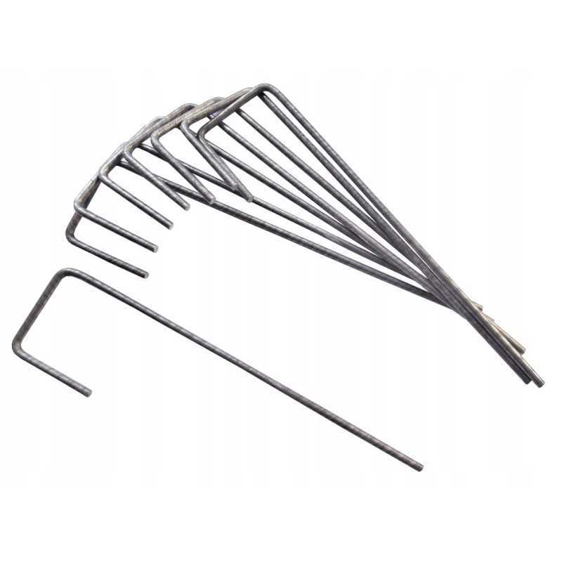 Tvirtinimo kaiščiai 16 cm 100 vnt metalo 'l'