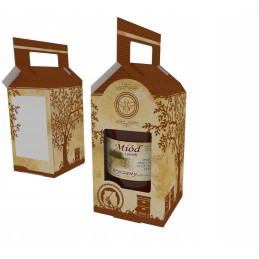 Dekoratyvinė dėžutė 1 indeliui medaus 900ml 10vnt p1val
