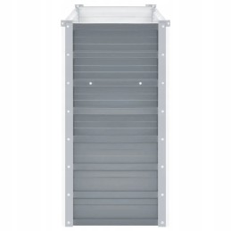 Raised Galvanized Steel Planter, 160x40x77 cm, Gray