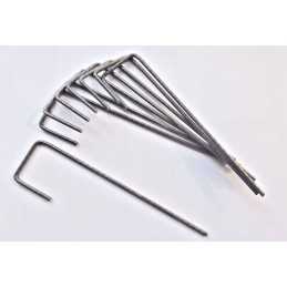 Tvirtinimo kaiščiai 16 cm 100 vnt metalo 'l'
