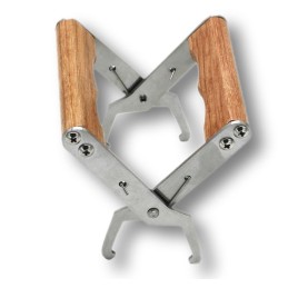 nerūdijančio plieno kablys rėmams su medine rankena fgd