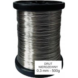 Siūlome rėmo vielą 0,3 mm - 500 g, nerūdijančio plieno - ant ritės suvyniotą vielą - labai gerai!