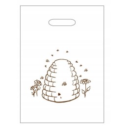Plastikinis maišelis 1 stiklainiui 0,9l LDPE 25x35cm 'krepšelis' (50 vnt) - LDPE15