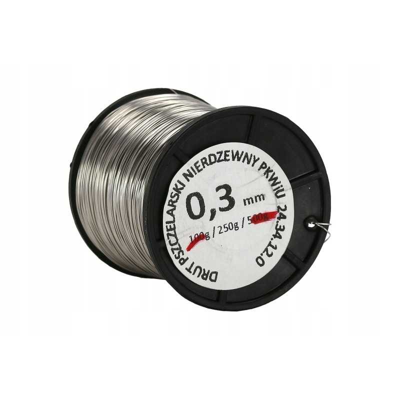Nerūdijančio plieno viela bičių rėmams 0,3 mm - 250g