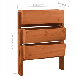 Vidaxl kokkupandav aia lillepott oranž 60x14x75 cm kuusk