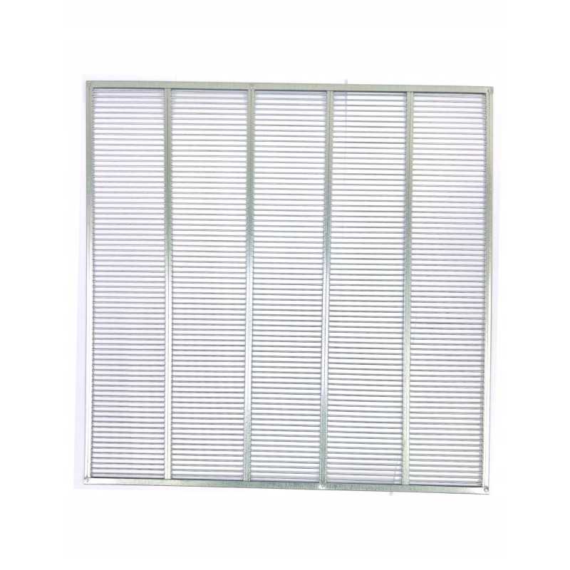Metalinės pertvaros grotelės korpuse - horizontalios - dadant 12 rėmų. (470x495 mm)