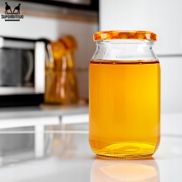 900 ml stiklinis indas su metaliniu dangteliu