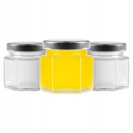 12x 50ml šešiakampis indelis prieskoniams ir medui