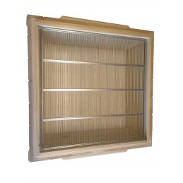 Horizontalios metalinės pertvaros grotelės rėme