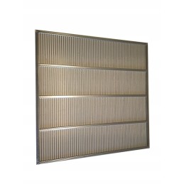 Horizontalios metalinės pertvaros grotelės rėme