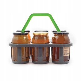 Krepšelis medaus stiklainiams stiklainiams nešti